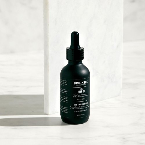 Brickell Men's Argan Oil - Natural Lightweight Hair Treatment for Men | 2 Ounce Scented Oil