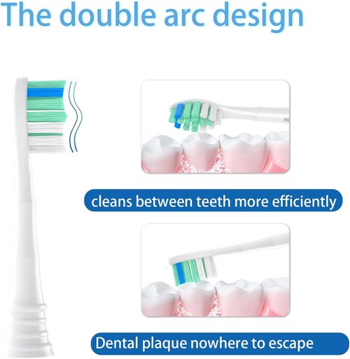 Philips Sonicare Replacement Toothbrush Heads - C2 Compatible, 6 Pack for Superior Cleaning