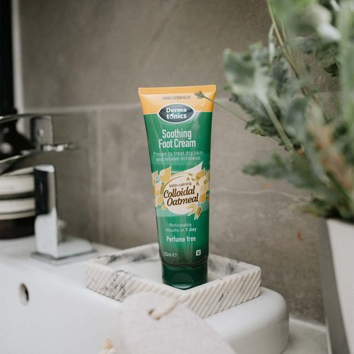 Dermatonics Soothing Foot Cream - Rapid Relief for Dermatitis, Dry Skin Conditions with Calming Colloidal Oatmeal, Suitable for Diabetics and Vegan-Friendly, 4.23 fl oz