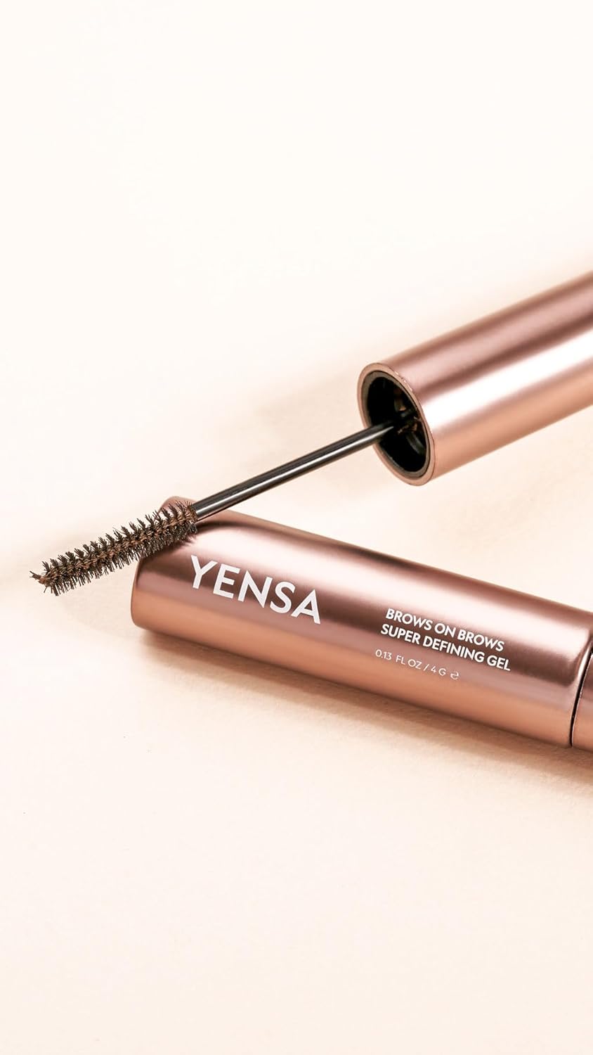 YENSA Brows On Brows Tinted Eyebrow Gel - Long-Wear Shaping Formula with Superfoods - Auburn (0.17 oz)