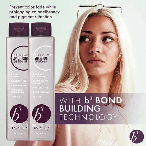 B3 Brazilian Bondbuilder Shampoo - Color Care Formula for Vibrant Hair | 12 Fl Oz