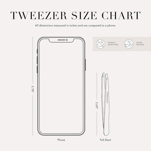 Tweezerman Stainless Steel Slant Tweezer - Eyebrow Tweezers for Women and Men (Geranium)