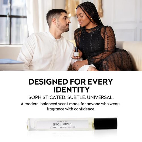 OCTAVIA MORGAN Dark Rose Eau De Parfum - Bold Vanilla & Black Rose Fragrance - Unisex Travel Perfume, 10ML