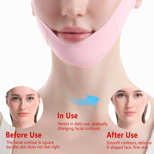 V - Line Neck Lift Tape Silicone Face Mask Dou Ble Chin Reducer, V - Line Lifting Mask Chin Strap For Sleeping - Sculpting Jawline & Double Chin Reduction