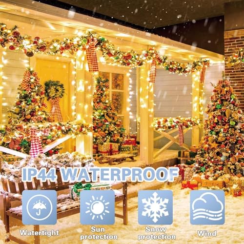 Christmas Fairy String Lights 165ft Warm White 500 LED 16 Modes Indoor Outdoor