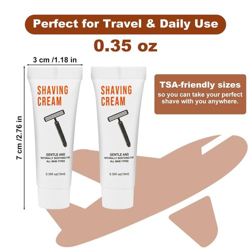 Skiennix Shaving Cream | Bulk Travel Size 10ml | Disposable Jasmine Scent for Hotels & Homeless