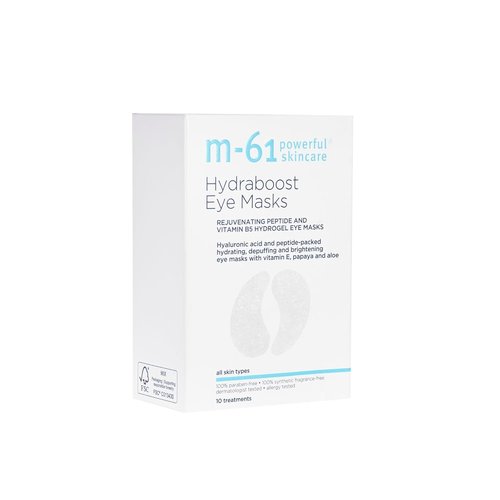M-61 Hydraboost Eye Masks - Hydrogel Under Eye Patches with Hyaluronic Acid & Peptides for Puffiness Relief | 6 Pairs