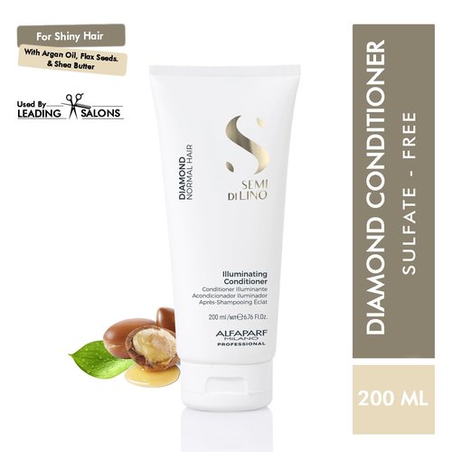 Alfaparf Milano Semi Di Lino Diamond Shine Conditioner - Sulfate & Paraben Free - 6.76 Fl Oz