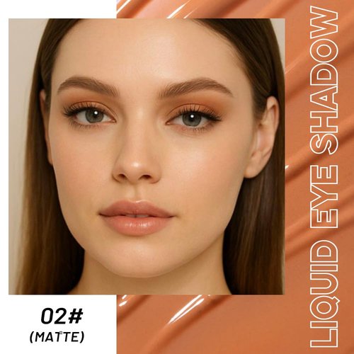 FeiCuiYun Matte Liquid Metallic Eyeshadow - Longwear Buildable Cream for Older Women | Vegan & Cruelty-Free, Light Brown
