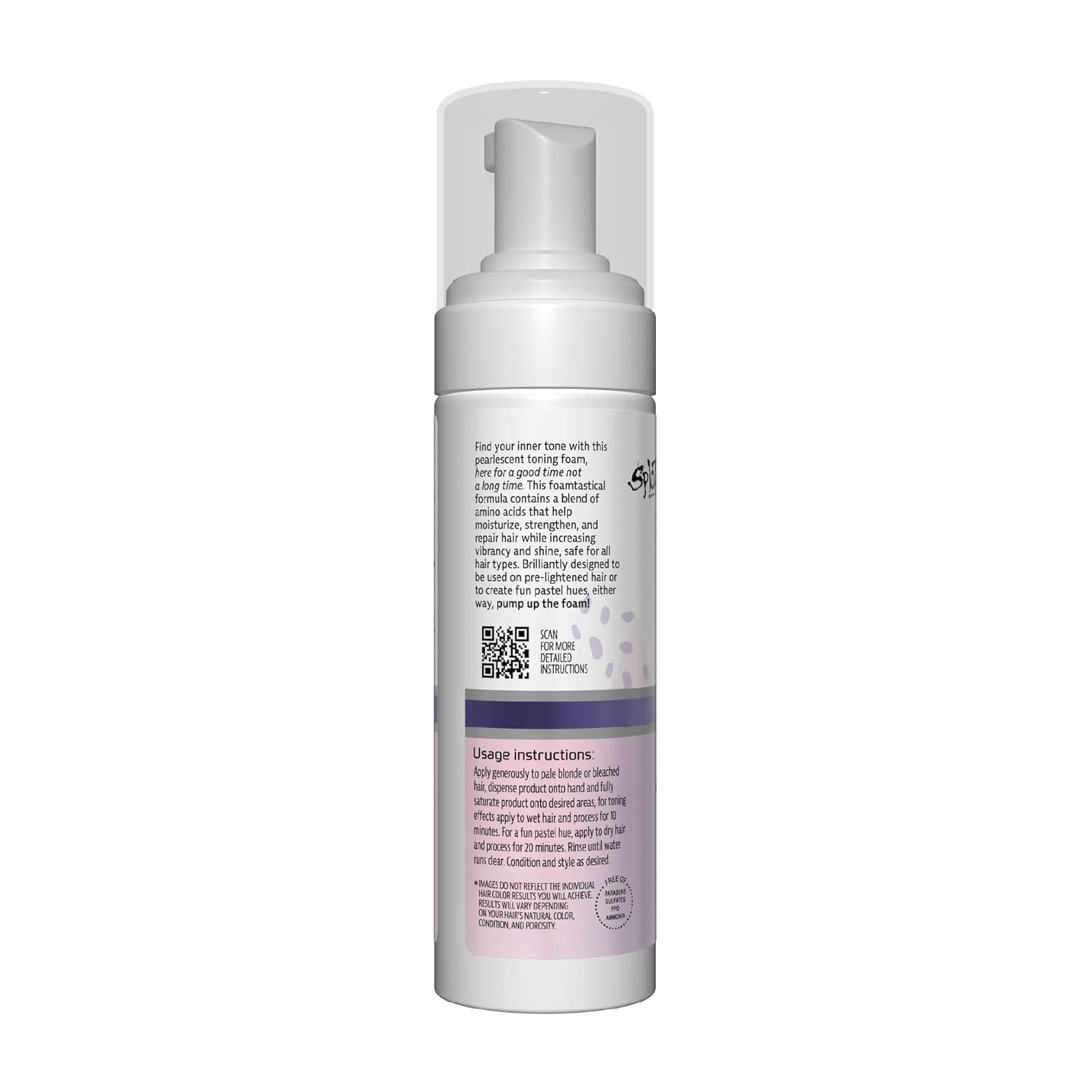 Splat Brilliant Toning Foam - Violet Frost | Weightless Hair Toner for Vibrancy & Shine, 5 oz.