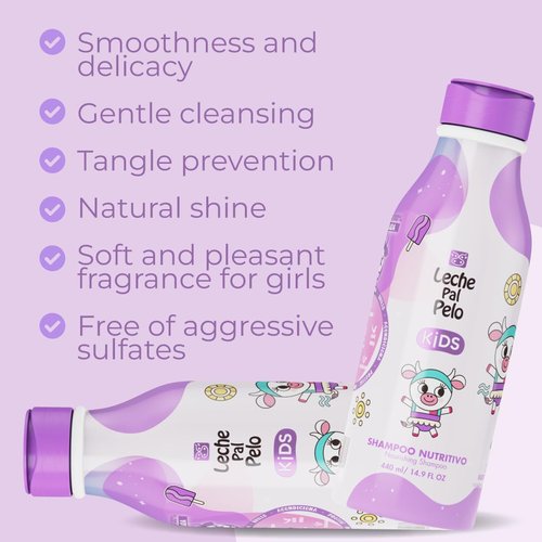 Leche Pal Pelo Kids Nourishing Shampoo - Gentle Daily Cleansing, Sulfate & Paraben-Free | 14.9 fl. oz.