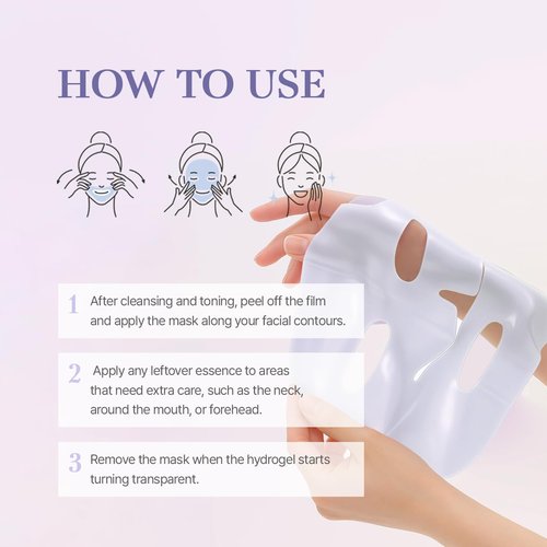 starlike Collagen Hydrogel Face Mask I 5 Sheets (1.41 oz x 5) I Dual Exosome & Azulene I 189Da Ultra-Low Molecular Collagen I Korean Mask Sheet for Deep Hydration, Revitalizing Care & Refreshed Look