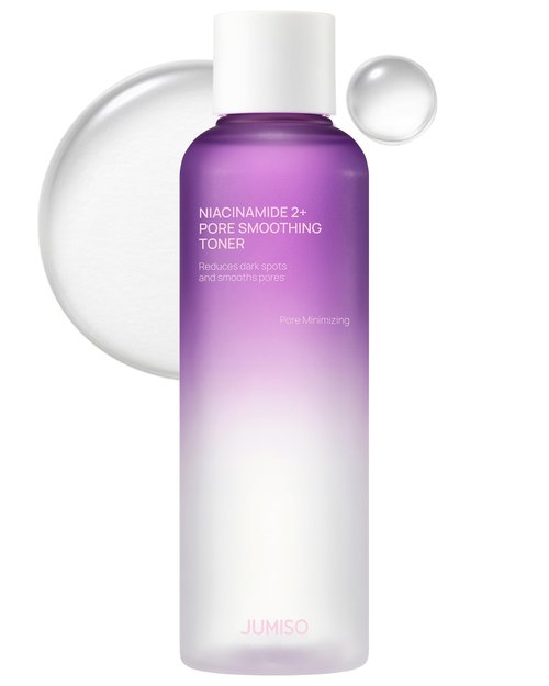 JUMISO Niacinamide 2% + PHA/BHA Pore Smoothing Toner (205ml/6.93 fl oz), 1% TXA + Glutathione, Glass Skin Prep, Gentle Exfoliation for Textured Skin, Unscented, Korean Skincare