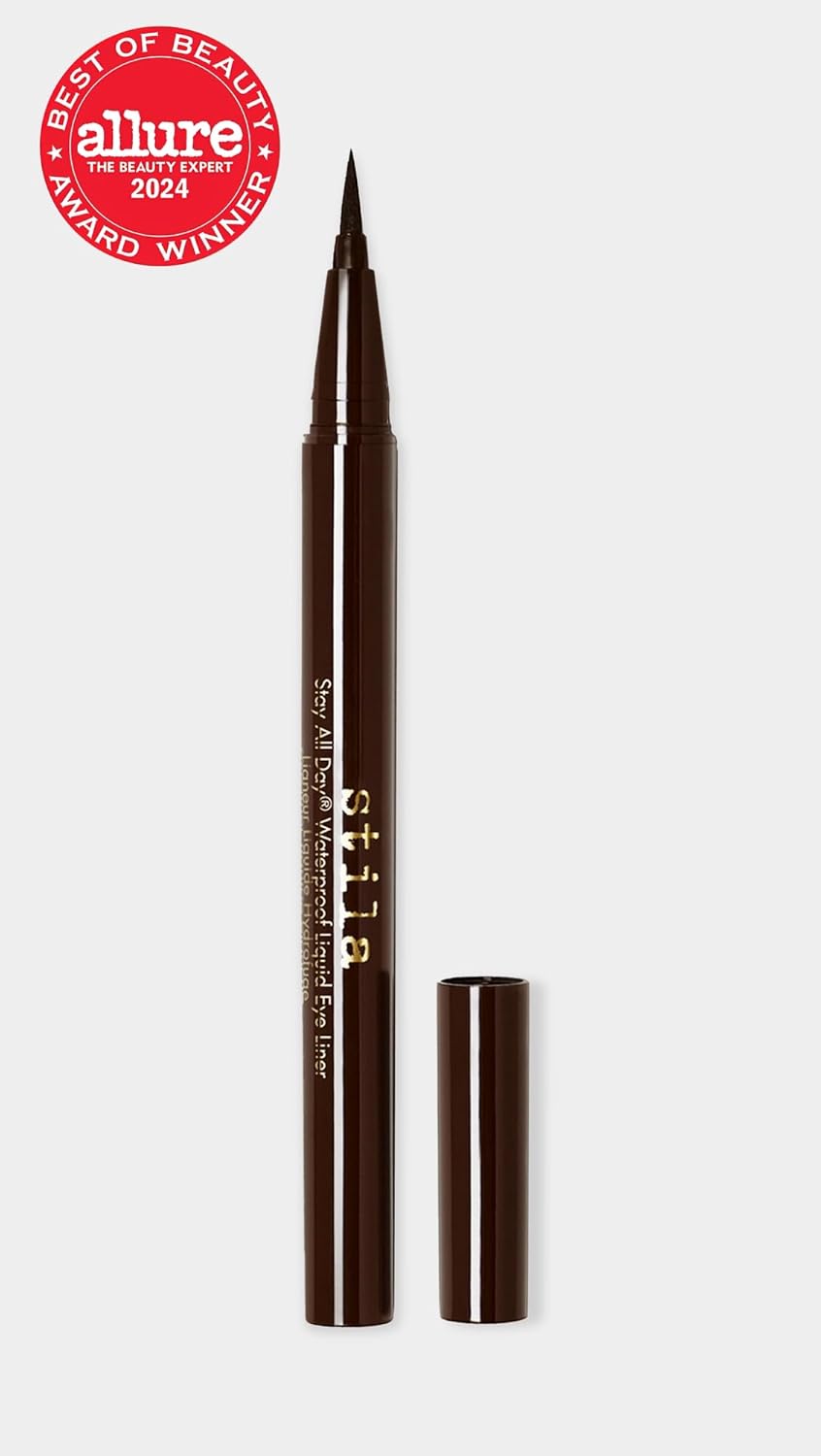 Stila Waterproof Liquid Eye Liner - Stay All Day Formula with Fine Brush Tip | Smudge-Proof Satin Finish