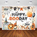 Avezano Happy Boo Day Halloween Ghost Banner 7x5ft - Birthday Backdrop