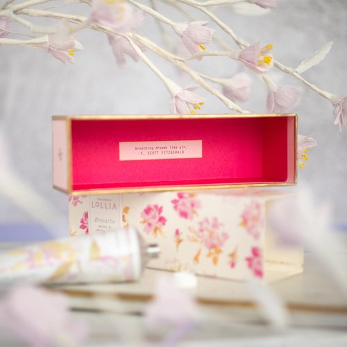 Lollia Hand Cream - Moisturizing Peony & White Lily Scent | Quick-Absorbing 4 oz Luxury Lotion