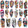 Pop Art Temporary Tattoos - 47 Sheets Micro-Realism & Geometric Designs for Adults & Kids