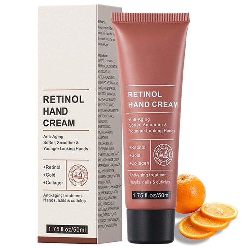 Regine Switzerland Retinol Hand Cream - Anti-Aging Formula with Collagen for Dry, Chapped Hands | 50g