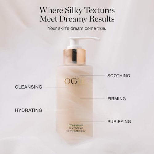 Ogee Silk Dream Facial Cleanser - Organic Daily Face Cleanser for Hydration & Moisture - Travel Size (1 oz | 30mL)