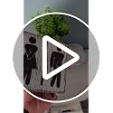 Funny Bathroom Decor Signs Wooden Blocks with Plant & Tray - Rustic Farmhouse Toilet Decor