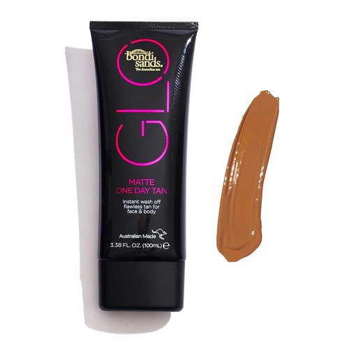 Bondi Sands GLO Matte One Day Tan - Flawless Bronze Finish for Face & Body | Transfer & Water Resistant | 100 ml/3.38 Oz