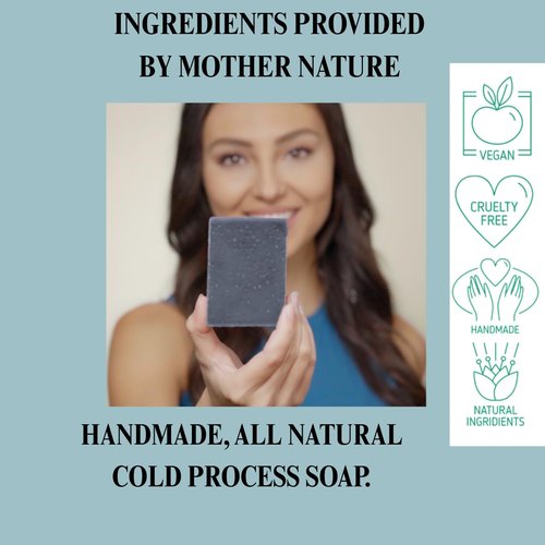 Aspen Kay Naturals Dead Sea Mud and Charcoal Soap Bar. With Organic Shea Butter & Pure Essential Oils. Charcoal Face Wash for Men, Women & Teens. (2 pack)