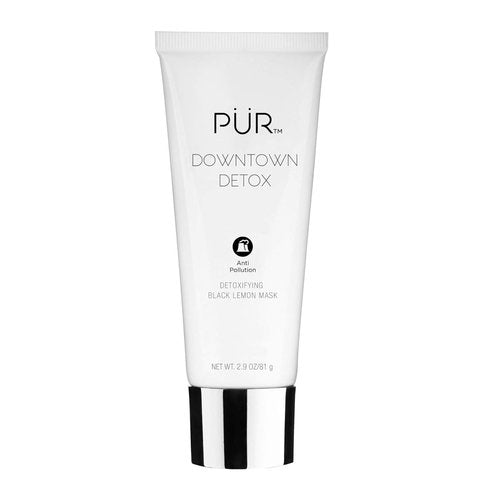 PÜR MINERALS Downtown Detox Black Lemon Face Mask - Detoxify & Soothe Skin with Charcoal & Green Tea Extract