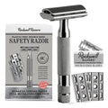 Rockwell Razors 6C Gunmetal Chrome Safety Razor - 6 Adjustable Shave Settings & 5 Recyclable Blades | Eco-Friendly for Men & Women