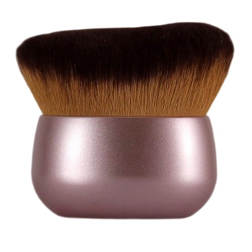 Extra Large Body Makeup Brush Kabuki Brush for Foundation & Bronzer, 75 mm Wide-headed Kabuki Brush Provides More Even&Pretty Application, Sunscreen Face&Back Makeup Brush, Wet & Dry Use (Rose)