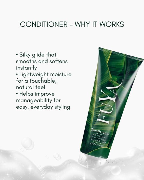 FUYA Hydrating Conditioner - Sulfate-Free Formula with Shea Butter & Almond Oil for Dry, Damaged Hair | 8 oz
