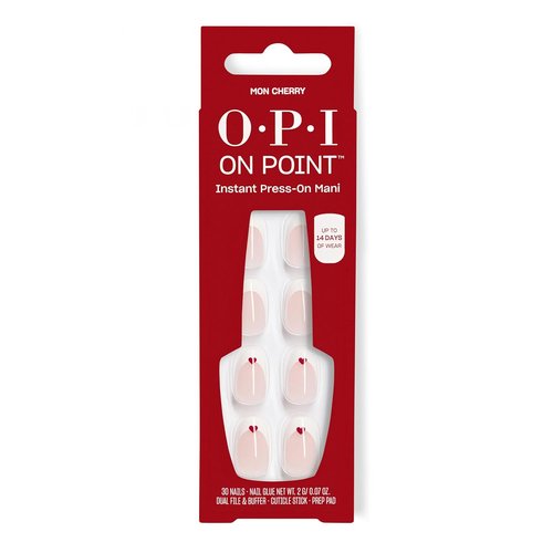 OPI On Point Press On Nails - 30 Count | Short Round, Squoval & Almond Styles | Long Lasting & Reusable