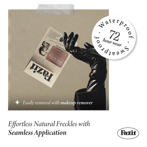 Fazit Makeup Patches - Rose Gold Speckles - Glow Up Make-Up Patches - Cute Glitter Makeup Accessories for Women - Cosmetic Glitter for Face