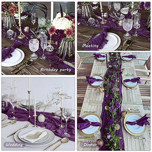 Dark Purple Cheesecloth Table Runner - 35x72 Inch Gothic Wedding Decor - Variation of THIS listing