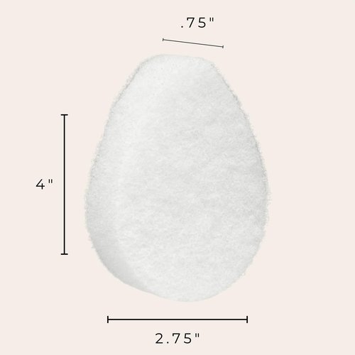 10 Pack - VerdeVida Facial Sponge/Face Scrubber, Buff Puf Style Pads, Deep Cleansing & Exfoliating, White
