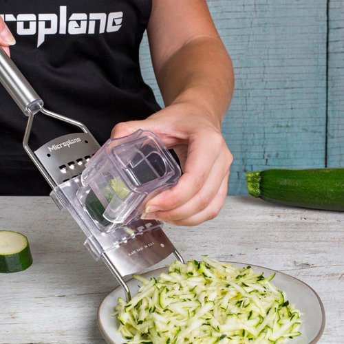 Microplane Professional Series Kitchen Grater - Extra Coarse Stainless Steel Blades for Potatoes, Zucchini, and Cheese - Made in USA