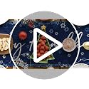 Blue Hexagram Hanukkah Table Runner 13x72 Inch - Holiday Kitchen Decor