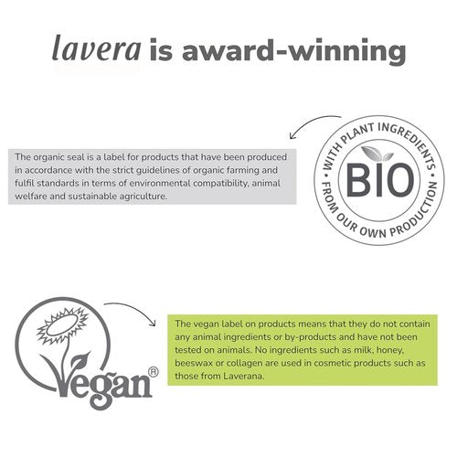 lavera Good Night 2in1 Hand Cream and Mask - natural cosmetics - vegan - certified - grape & shea butter - 2.5 Fl Oz