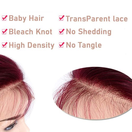 Jinhongze 99J Burgundy Curly Bob Wig Human Hair 13x4 Lace Front Wigs Human Hair Burgundy Deep Curly Wigs for Black Women Burgundy Short Curly Bob Wigs 10 Inch