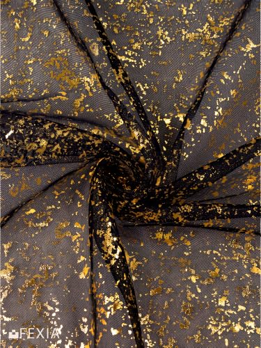 Halloween Black Gold 2-Pack 10FT Glitter Table Runners - Elegant Home Decor
