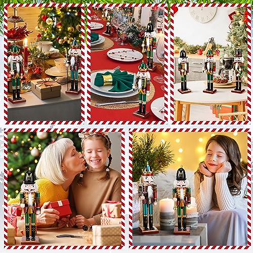 12-Inch Wooden Nutcracker Figures Set - Christmas Decor, Holiday Gift