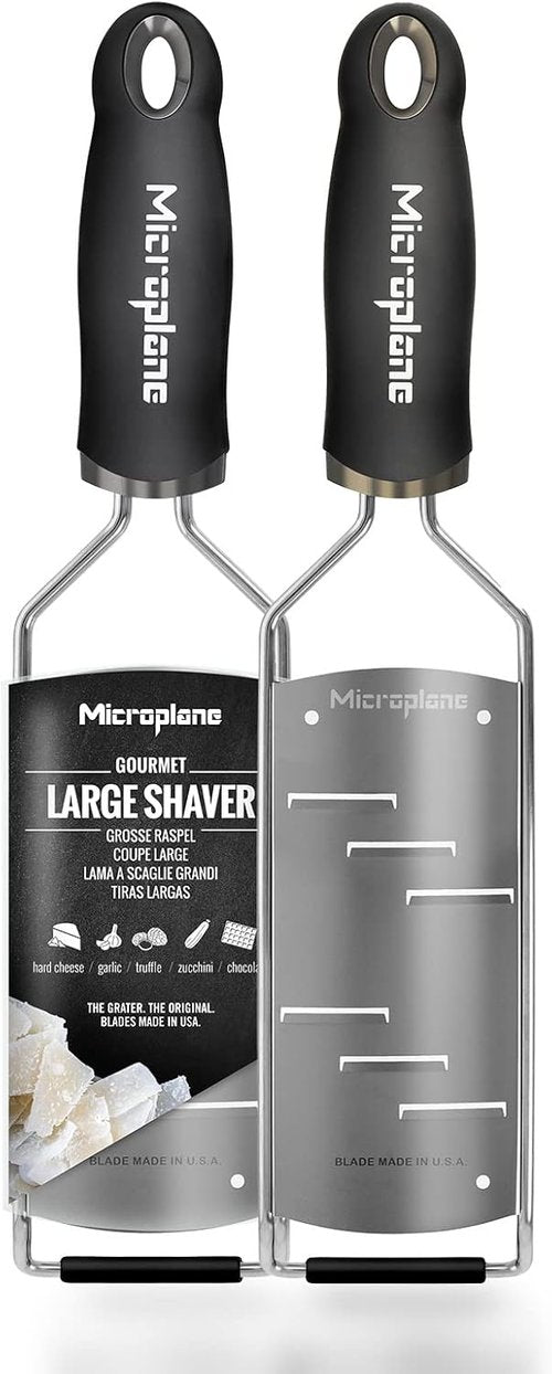 Microplane Gourmet Series Parmesan Cheese Shaver - Handheld Design in Sleek Black Finish