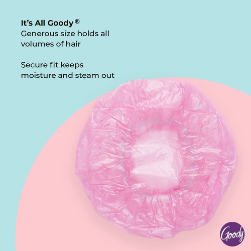 Goody Styling Essentials Shower Cap - Durable Waterproof Hair Protection for All Ages | 1 Count