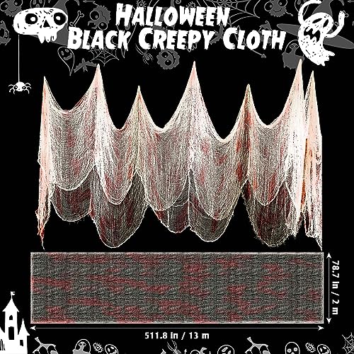Halloween Creepy Blood Gauze Cloth - Large 511 x 78.7 Inch Spooky Decoration