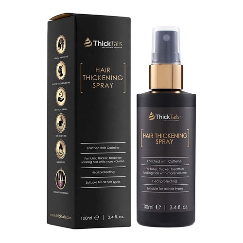 ThickTails Hair Thickening Spray - Instant Volume & Fuller Look for Fine Hair | Lightweight, No Residue, 3.4 fl oz