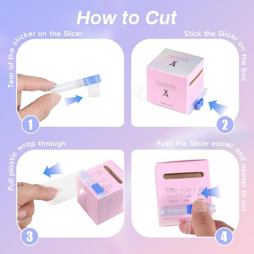 Skiennix Disposable Eyebrow Tattoo Film - Premium Transparent Wrap with Ergonomic Slicer | 2 Boxes for Lip Blush & Eyebrow Lamination