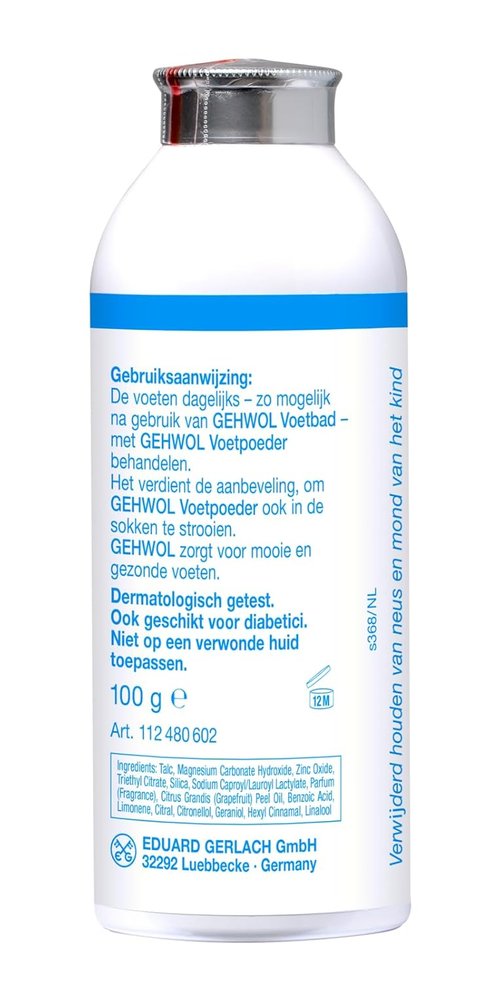 Gehwol Foot Powder - Soothing Antifungal Formula for Fresh Feet | 3.5 Oz