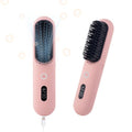 Cordless Hair Straightener Brush Portable Straightener Styling Comb for Travel Mini Lightweight 9600mAh Battery, 9 Temp Settings & Anti-Scald Christmas Valentine's Day Gift