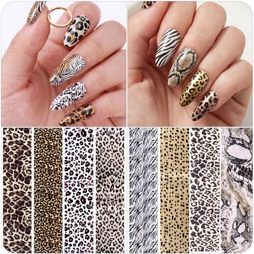 SmallCat 20 Pcs Leopard Nail Transfer Foil for DIY Manicure Style 3