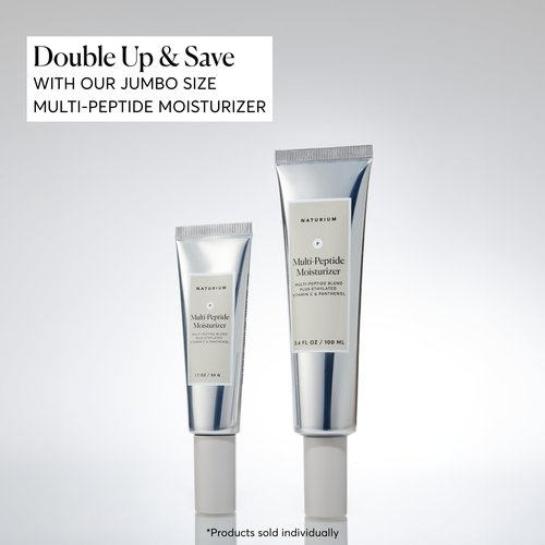 Naturium Multi-Peptide Moisturizer Jumbo, Hydrating & Smoothing Skin Care, Moisturizes with Ethylated Vitamin C & Panthenol, 3.4 oz