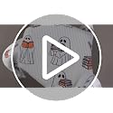 Halloween Ghost Pillow Cover 12x20 Set of 2 - Reading Book Design, Plush Cotton, Fall Decor, Ghost Variation